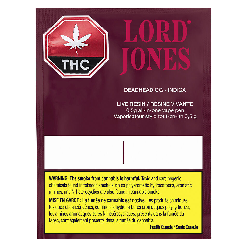 Pure Live Resin Vape - Purple Lemon Haze All-in-One - Sativa