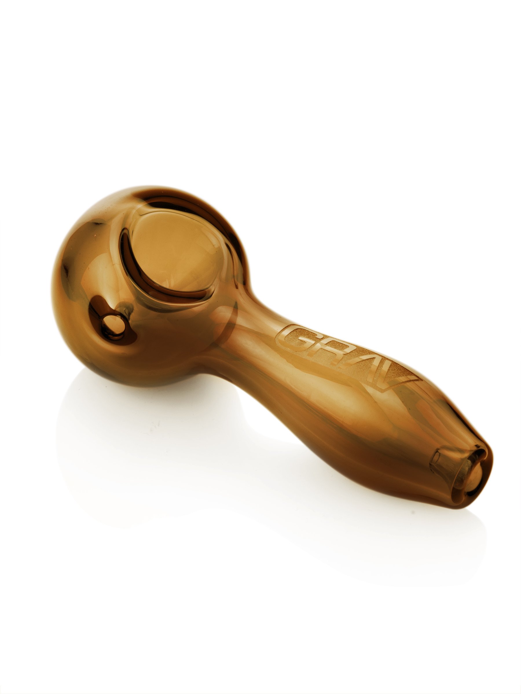 Grav Glass Hand Pipe Spoon 4" 4