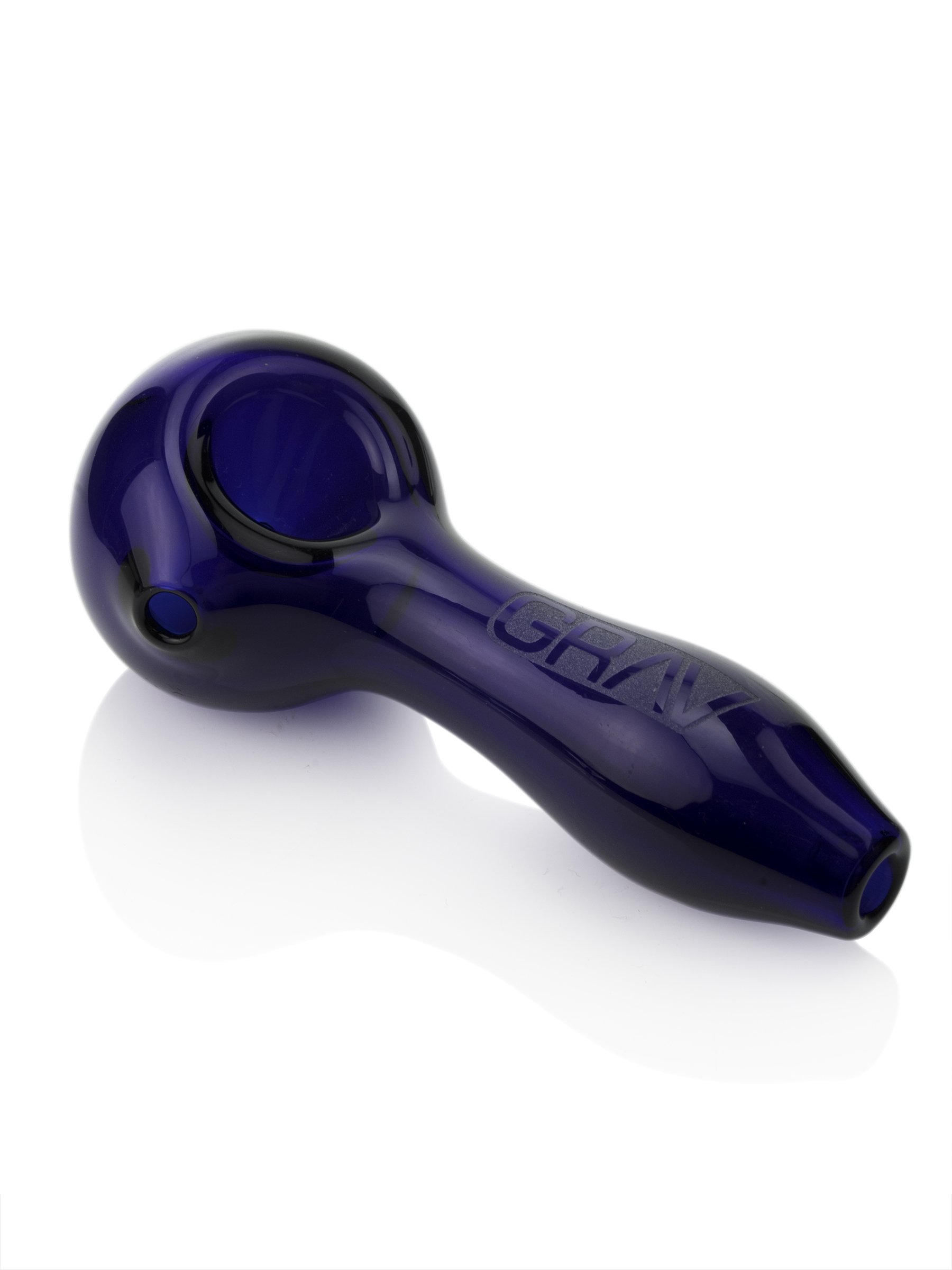 Grav Glass Hand Pipe Spoon 4" 6