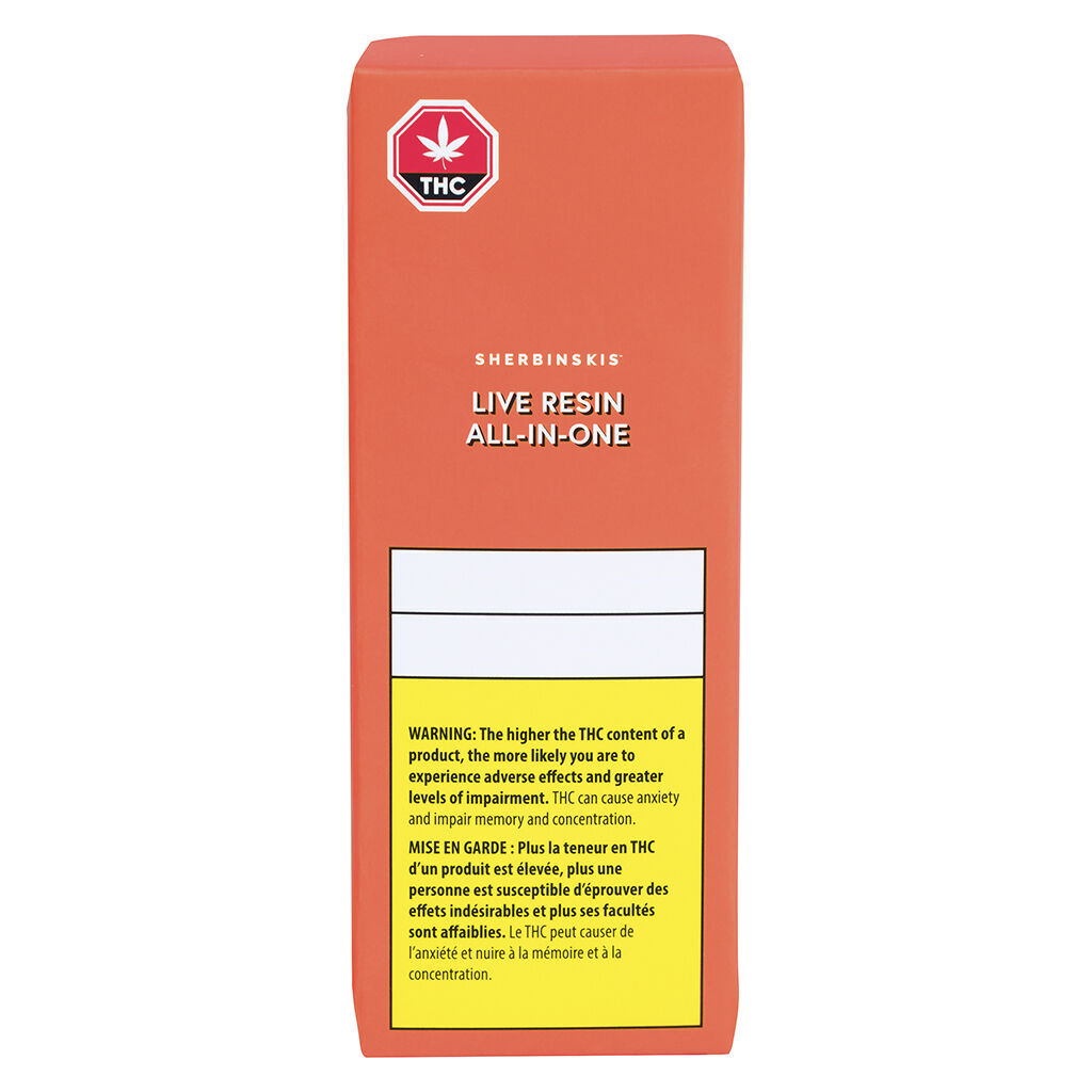 Orange Sherbs Live Resin Disposable Pen