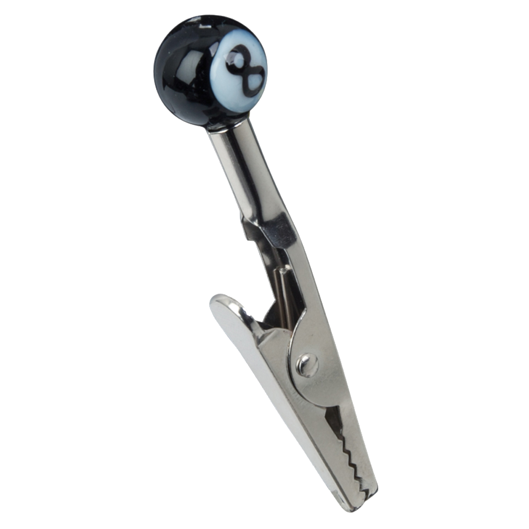 Eight Ball Glass Roach Clip