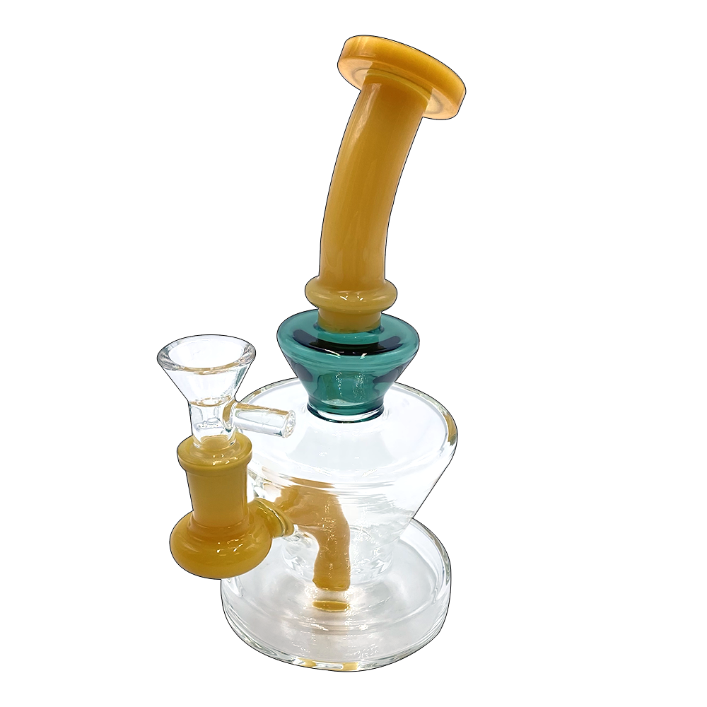 Inhalnation 7" Glass Mini Bong/Rig w/Flower Bowl