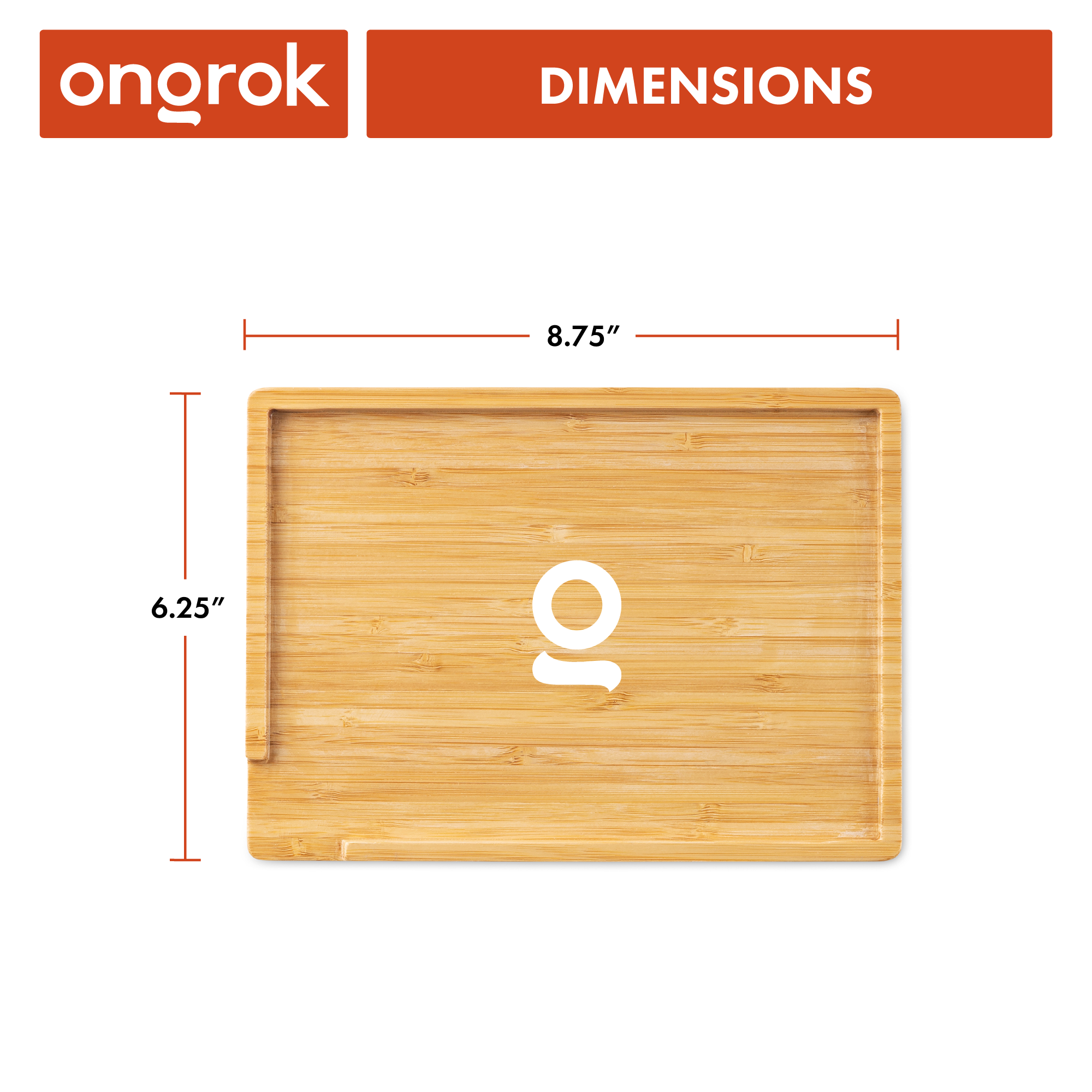 Ongrok Sustainable Small Wood Bamboo Tray 2