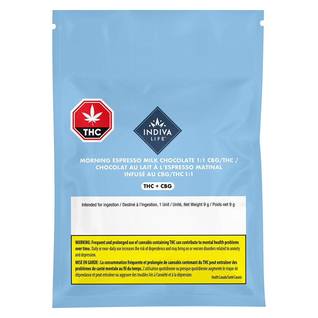 Morning Espresso Milk Chocolate 1:1 CBG/THC