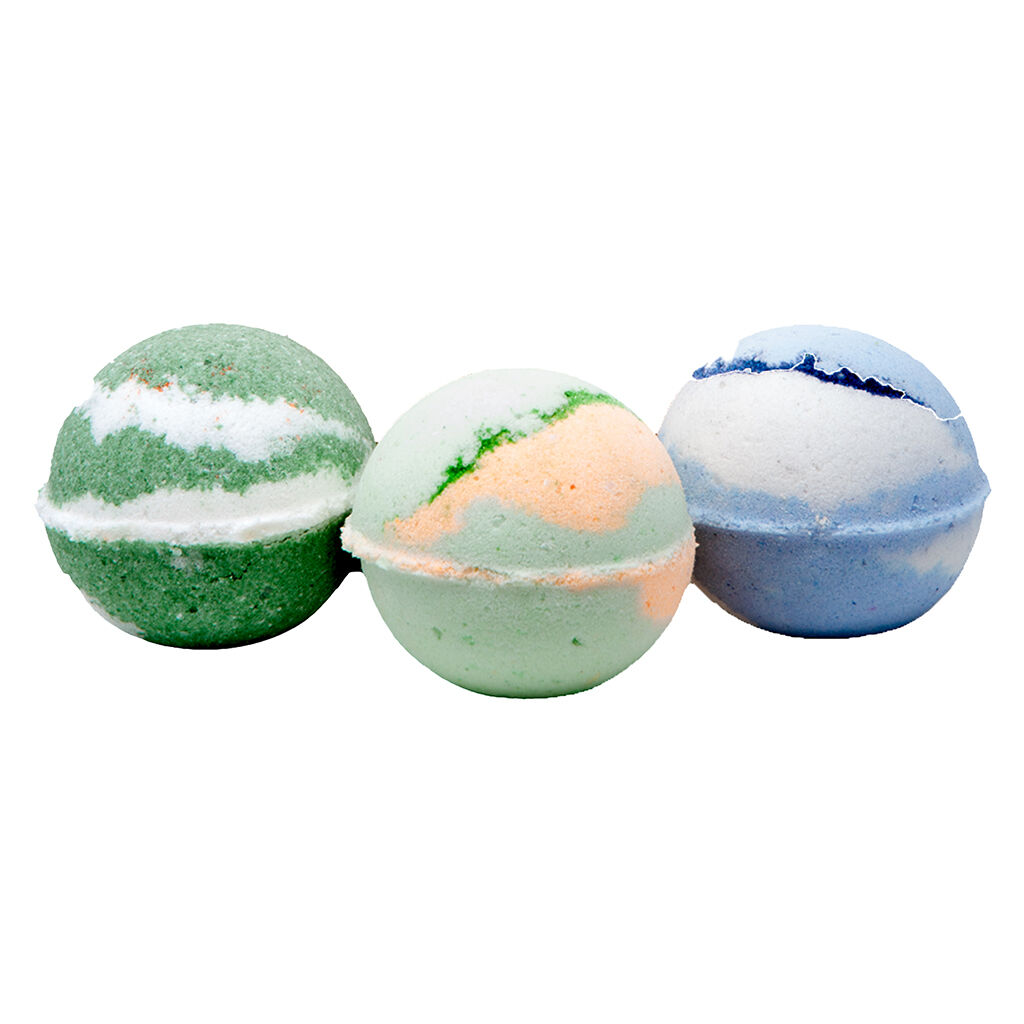 CBD Bath Bomb Triple Pack: Lavender Fields Evergreen Fores