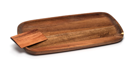 Tweed wood prep tray w/scraper 2