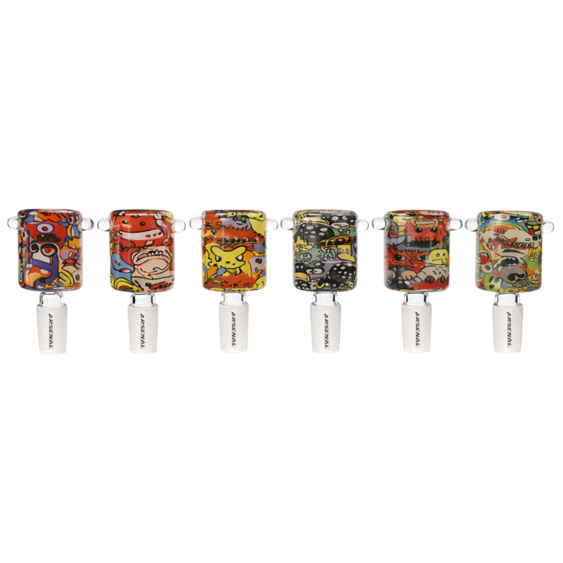 14mm Arsenal Cartoon Chaos Glass Bowl 2
