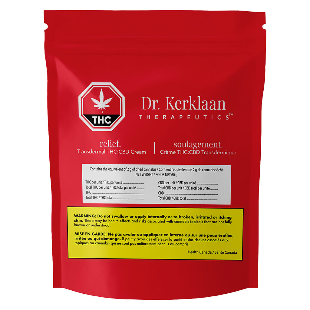 relief. Transdermal THC:CBD Cream