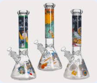 14" 7mm Toxic Side Rick Glass Bong