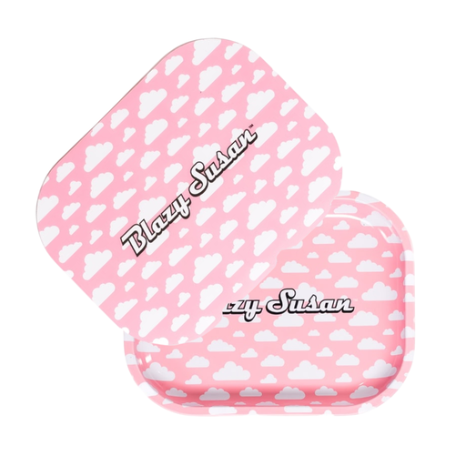 Pink Clouds Metal Rolling Tray w/ Lid - Small 2
