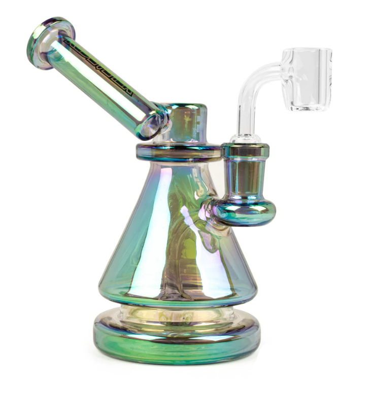 Metallic Terminator Finish Vector Concentrate Rig W/4-Hole Perc - 6" - Blue