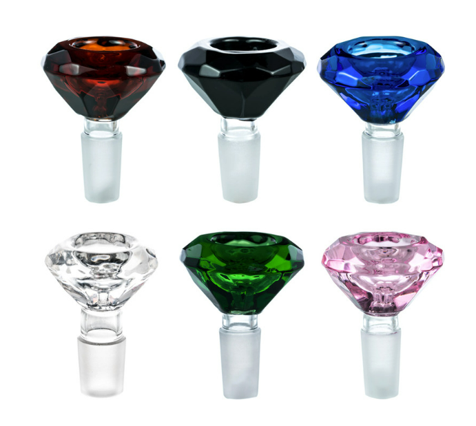 Diamond style glass bowl