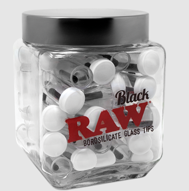 RAW Black Glass Jar Tips 2