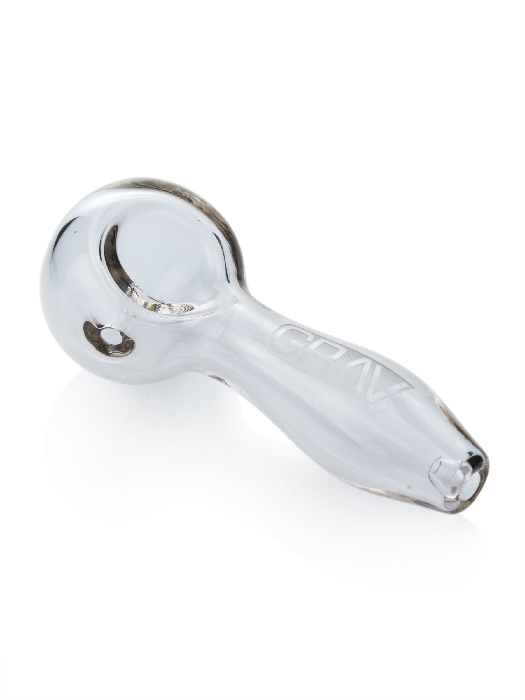 Grav Glass Hand Pipe Spoon 4" 11