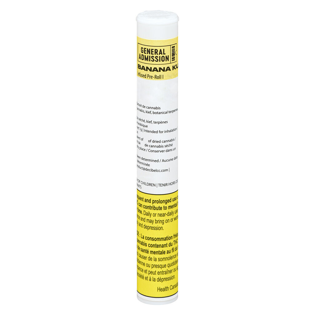 - Banana Kush Distillate Infused Pre-Roll