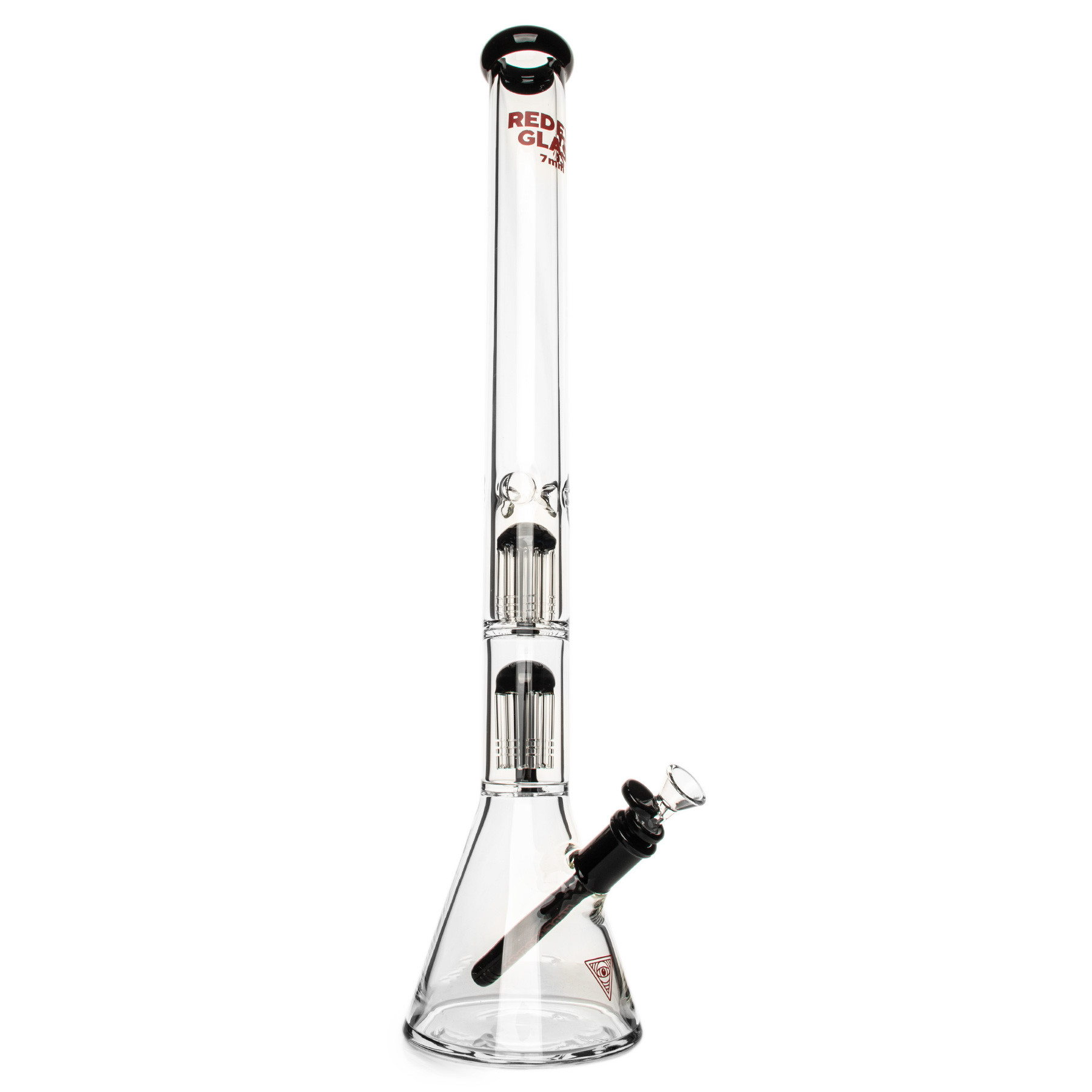 24" 7mm Thick Wildwood Triple Chamber Beaker Base Water Pipe