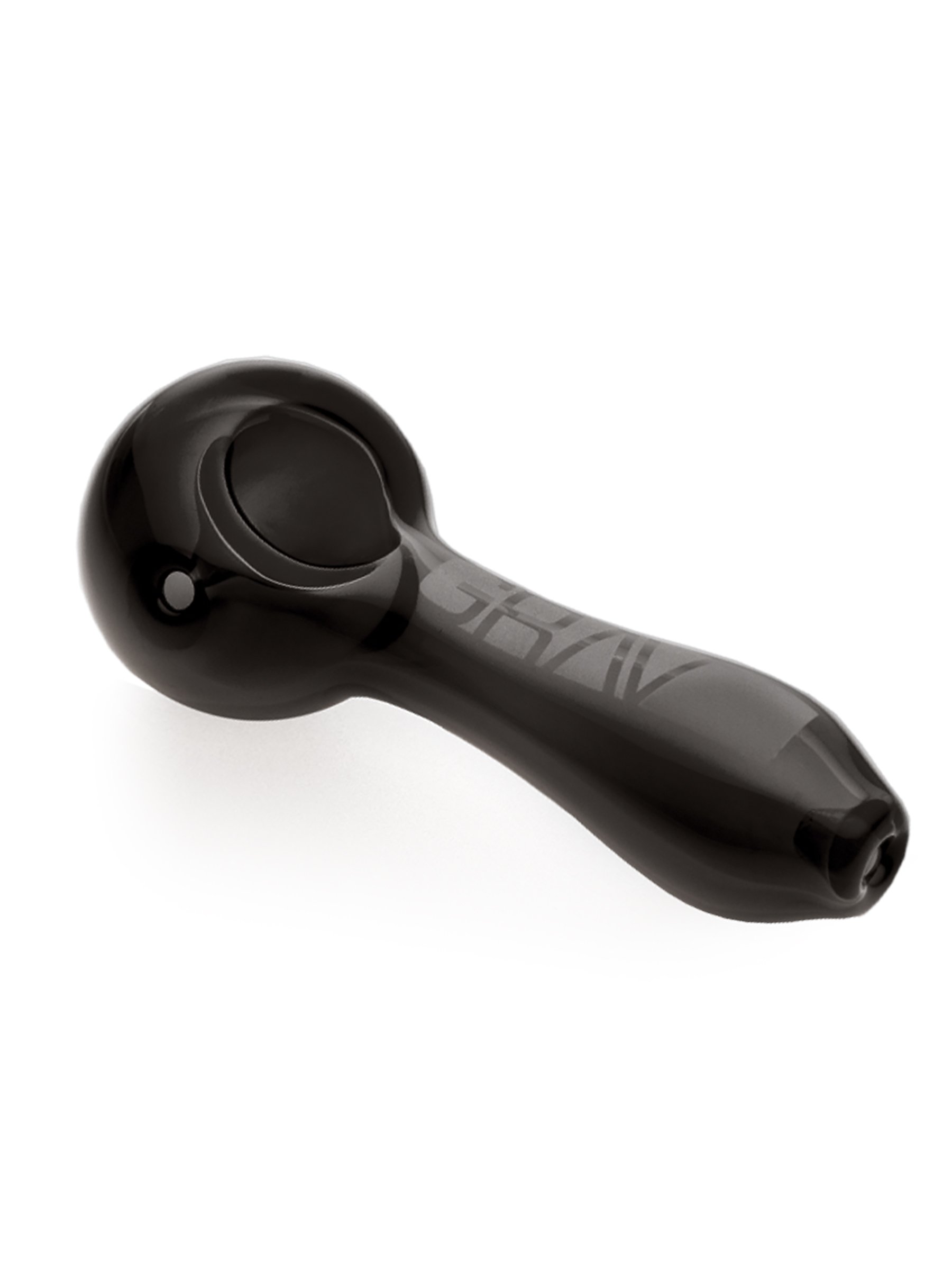 Grav Glass Hand Pipe Spoon 4" 5