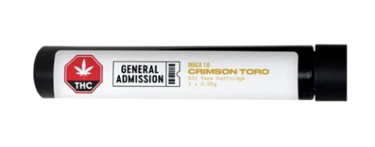 Crimson Toro Indica (1:0) 510 Thread Cartridge
