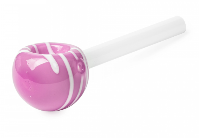 RED EYE GLASS 4" Lollipop Hand Pipe 2