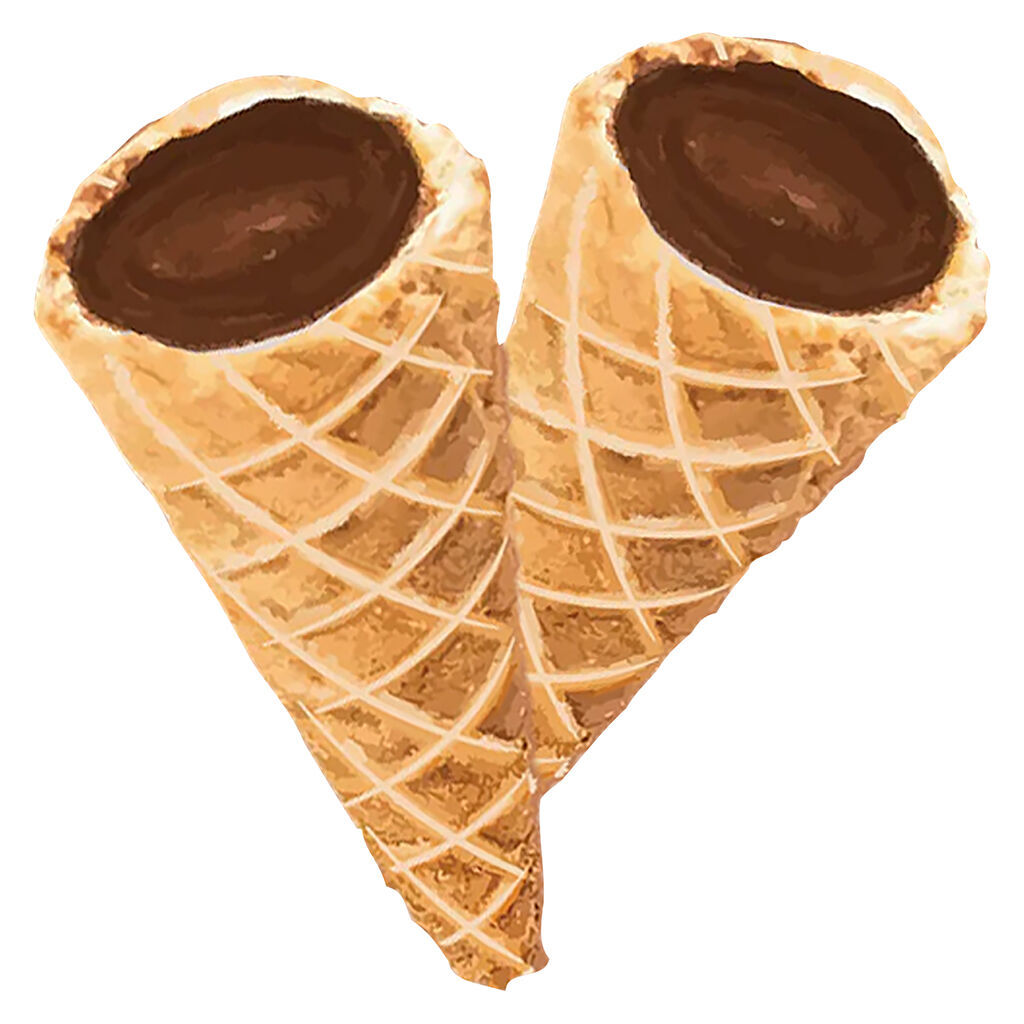 Caramel Chocolate Live Rosin Waffle Cones