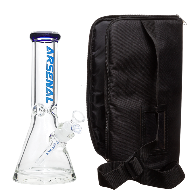9mm Arsenal Colored Rim Bong w/ Bag (Black) 2