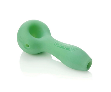 Grav Glass Hand Pipe Spoon 4" 10