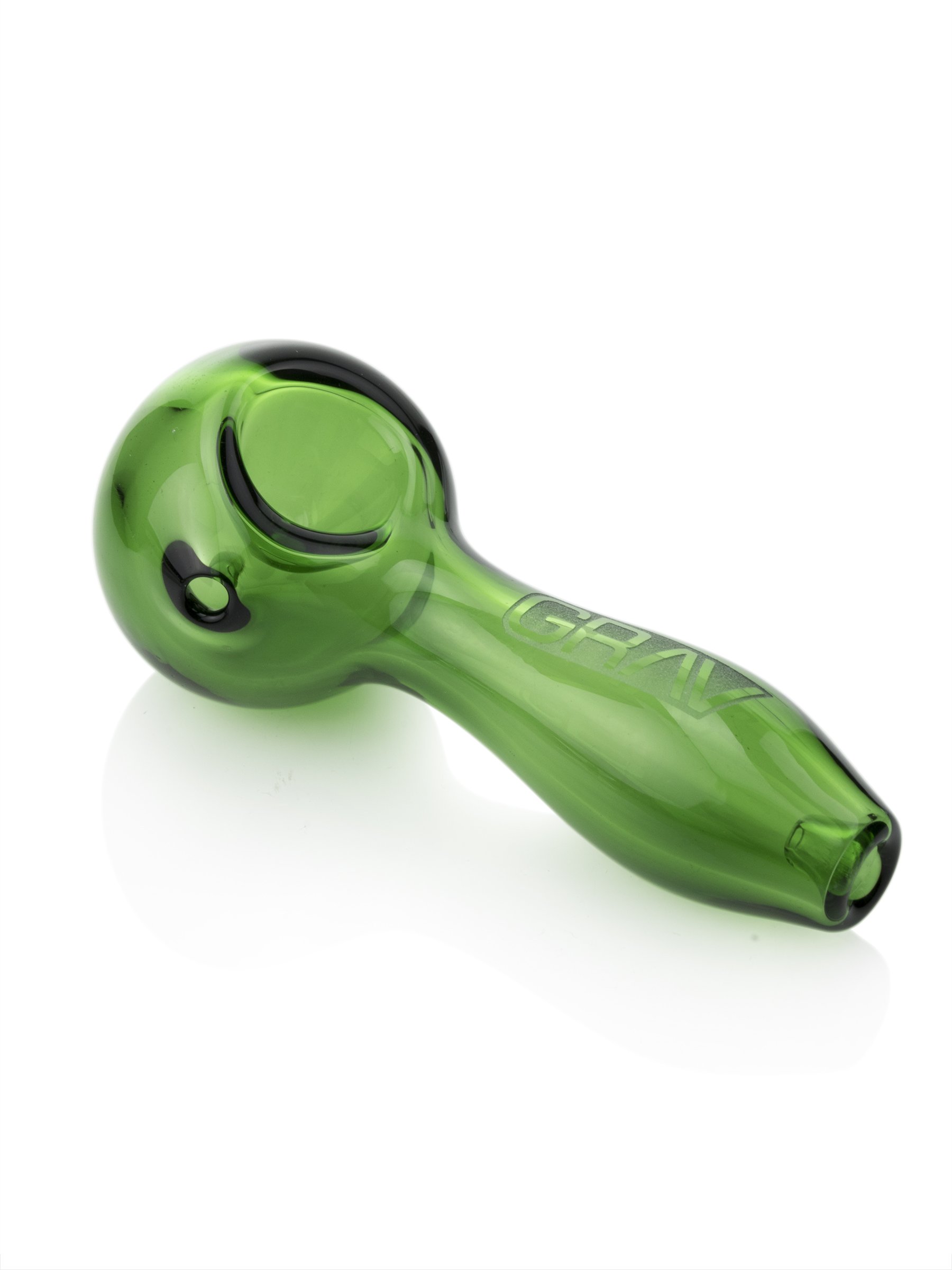 Grav Glass Hand Pipe Spoon 4" 8